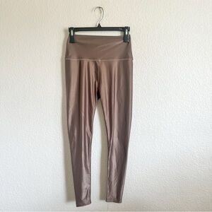 Beyond Yoga Large Sportgloss Smooth Operator High Waisted Leggings Cocoa Brown
